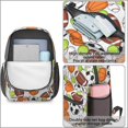 thumbnail image 4 of Football and Basketball White Pattern 17" School Backpacks for Teens,Waterproof Oxford Fabric,S-Shape Padded Straps for School,Travel,Hiking,Camping, 4 of 6