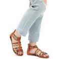 thumbnail image 4 of Sandalias planas para mujer, sandalias de verano, sandalias de vestir de gladiador, pantuflas de tobillo, correas tejidas, chancletas, tanga, zapatos de playa bohemios Adepaton WMZL-1678-5, 4 of 7