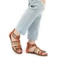 thumbnail image 4 of Sandalias planas para mujer, sandalias de verano, sandalias de vestir de gladiador, pantuflas de tobillo, correas tejidas, chancletas, tanga, zapatos de playa bohemios Xemadio WMZL-1678-5, 4 of 7