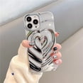 thumbnail image 4 of Owlwon 3D Heart Phone case for Women Girls, Soft TPU Material Thin Protective Csae for iPhone 12 Pro Max-Silver, 4 of 7