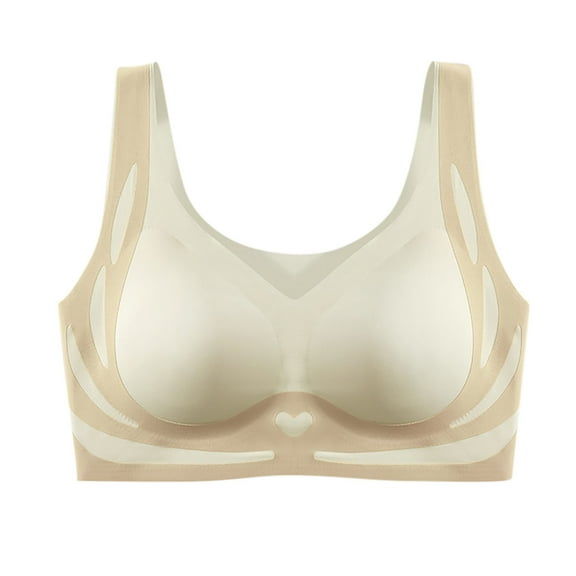 Riecok Bras for Older Women with Sagging Breasts Wireless Plus Size Seamless Bras with Support Push up Sport Bras