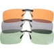 thumbnail image 1 of 3pc Myopia Gafas de sol Polarized Clip Driver Glasses Clip Polarized Gafas Sunglasses Clip (película gris, película verde oscuro y película de café), 1 of 7