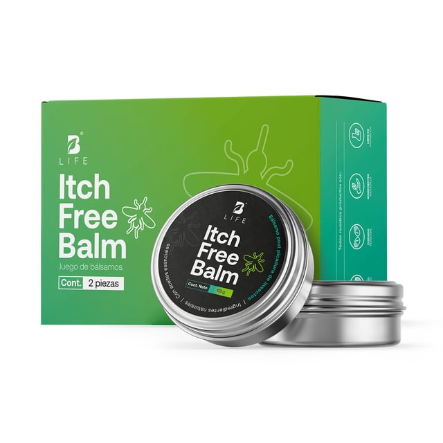 Kit 2 Bálsamos Auxiliares Para Picaduras De Mosquitos e Insectos | 113 g c/u | Ingredientes Naturales | Itch Free Balm | B Life.