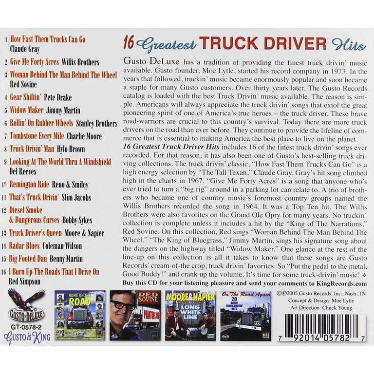 トラックス　Track's   CD DVD Various Artists - 16 Greatest Truck Driving Hits - Music