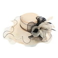 thumbnail image 2 of Dyfzdhu Women Cap Wide Brim Summer Sun Hat For Party Wedding, 2 of 2