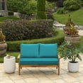 thumbnail image 3 of ARDEN Outdoor Loveseat Cushion Set, 48 x 24, Rain-Proof, Fade Resistant, Cushion Set for Couch, Bench, and Swing Lake Blue Leala, 3 of 8