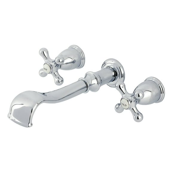 Kingston Brass KS5021AX  Two-Handle Wall Mount Roman Tub Faucet, Polished Chrome