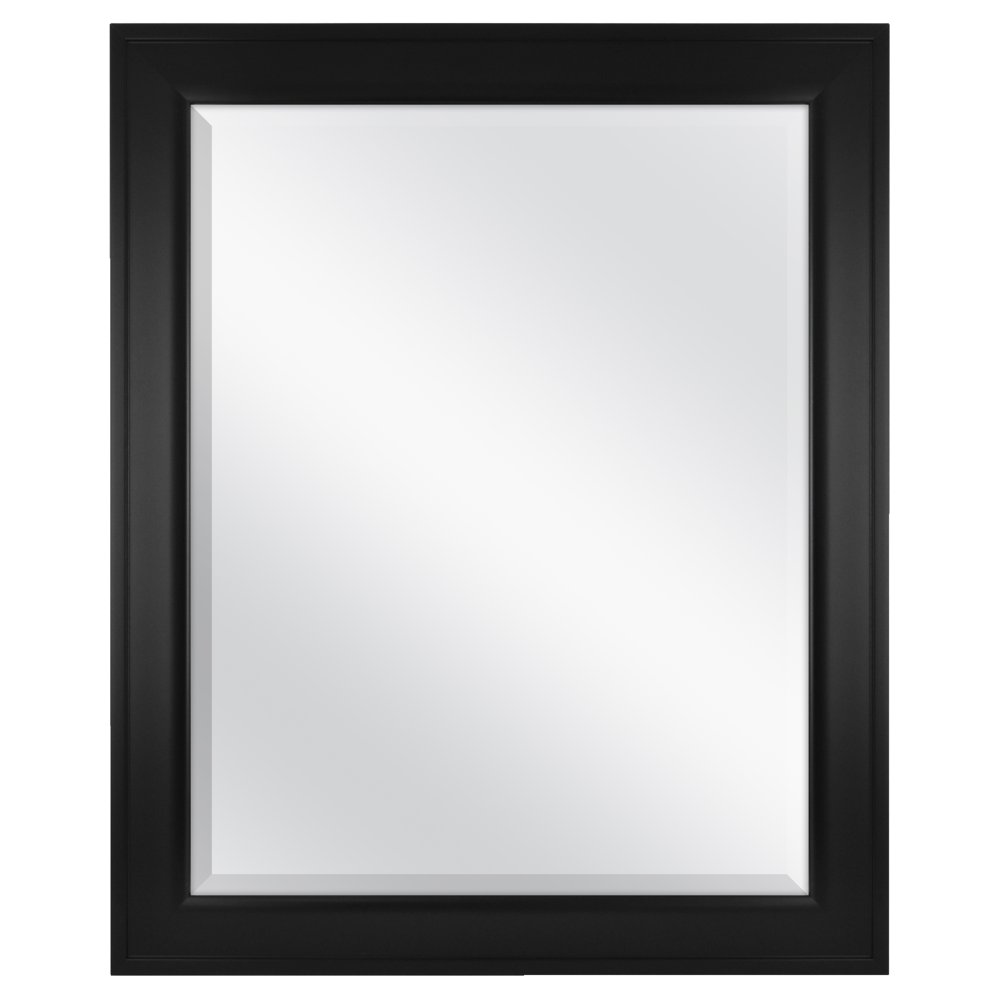 Mainstays 27x33" Black Beveled Contemporary Framed Wall Mirror
