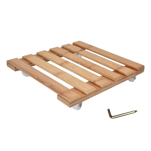 Base para macetas con ruedas para macetas cuadradas de 25 x 25 cm, extraíbles 360°