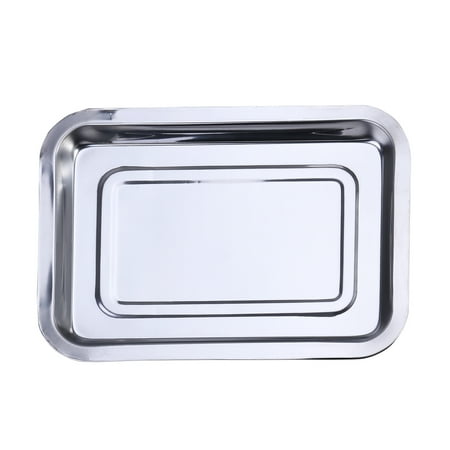 

Stainless Steel Grill Plate Resuable Dish Drying Tray Dish Washer Grill Pan 36x27x4.8cm