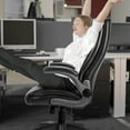 thumbnail image 5 of Colamy High Back Upholstered Black Leather Swivel Executive Office Chair with Flip-up Arms for Adult, 5 of 10