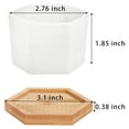 thumbnail image 3 of Loetky 1-Pack Hexagon Ceramic Succulent Planter Pots with Trays, Small White Flower Pots for Indoor Outdoor Home Garden Kitchen Decor, 3 of 4