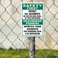 thumbnail image 4 of BTFSigns Spanish 5 Pack 8" x 12" Safety First Report All Accidents No Matter How Small to Your Supervisor Warning Sign, 4 of 7