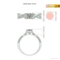 thumbnail image 3 of ANGARA Natural Diamond Solitaire Crossover Engagement Ring in 14K White Gold for Women (Size-4.8mm| Color-K| Clarity-I3) | April Birthstone, Anniversary, Jewelry Gift for Women | Natural Diamond Ring, 3 of 7