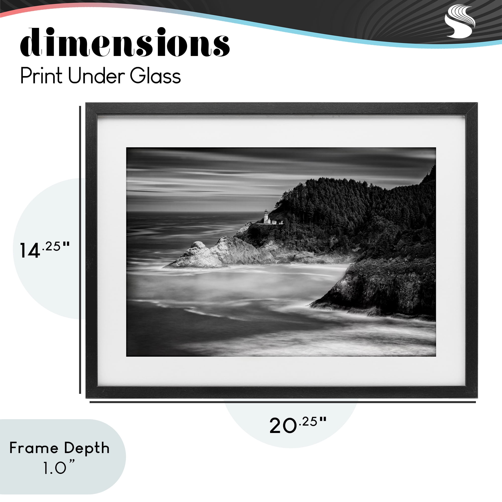 Stupell Industries Perched Above The Pacific Black Framed Print Under Glass, design by Rick Berk