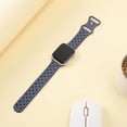 thumbnail image 3 of KOMI Silicone Braided Weave Bands Compatible with Apple Watch 38mm 40mm 41mm 42mm 44mm 45mm 49mm, Replacement Sport Breathable Strap for iWatch Series 9/8/7/6/5/4/3/2/1 Ultra/2 SE Women Men, Blue Gray, 3 of 7