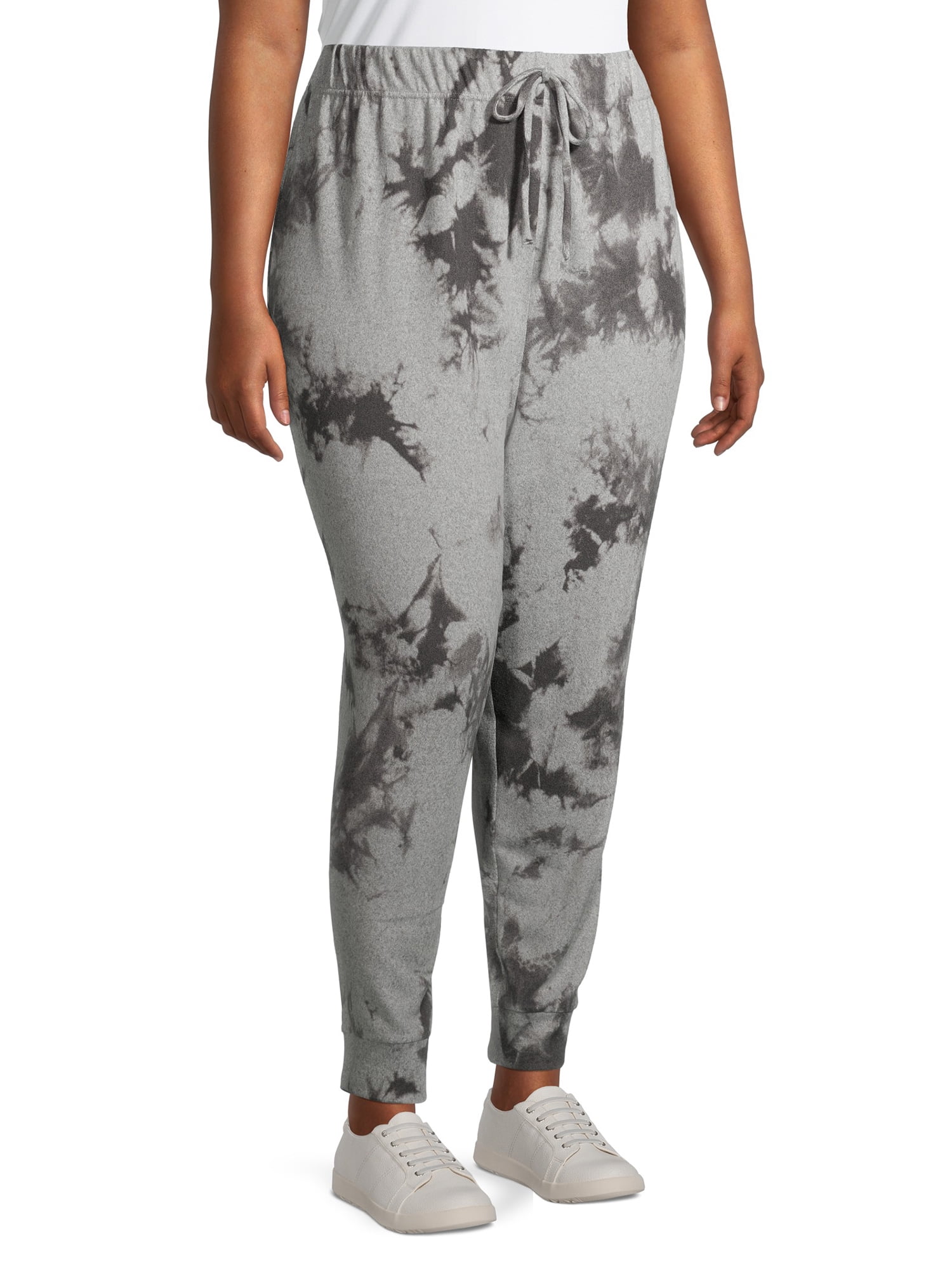Plus Size Printed Cozy Joggers 