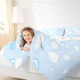 thumbnail image 3 of Feelyou Love Heart Letter Y Bedding Comforter Set for Boys Girls, Cloud Rainbow Full Bedding Set, Blue, Colorful Stars Reversible, 7 Pieces, 3 of 7