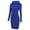 Blue, variant on BOOMILK Winter Dresses for Women Solid Drawstring Hooded Long Sleeve Sweatshirt Dress With Pocket Slim Long Hoodies Blue