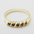 thumbnail image 4 of LBG British Made 10k Yellow Gold Natural Garnet Womens Eternity Ring - 33 size options - Sizes 4 to 12 Available, 4 of 6