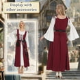 thumbnail image 5 of GYQMBT Halloween Renaissance Costume Women, Renaissance Corset Dress, Medieval Chemise for Cosplay, Women's Victorian Costume, Red, S, 5 of 6