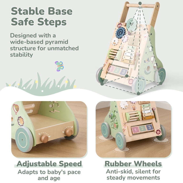Caveen Wooden Baby Walker, Montessori Activity Center photo 3