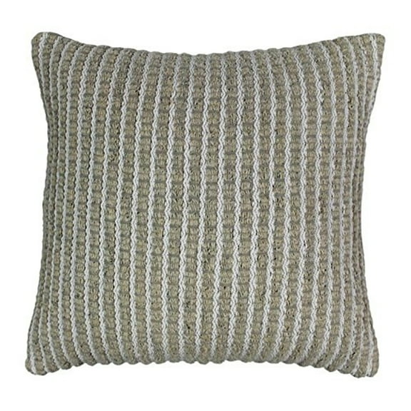 Blazing Needles Rope Corded Pillow in White and Beige
