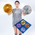 thumbnail image 3 of 1Pc Plastic Double Hole Handle Cheerleader Pom Poms Metallic Streamer Club Sport, 3 of 6