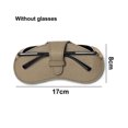 thumbnail image 2 of Soporte De Gafas De Cuero Bolsa De Gafas De Sol Delgadas Portátiles Bolsa De Anteojos Suave - Gris, 2 of 4