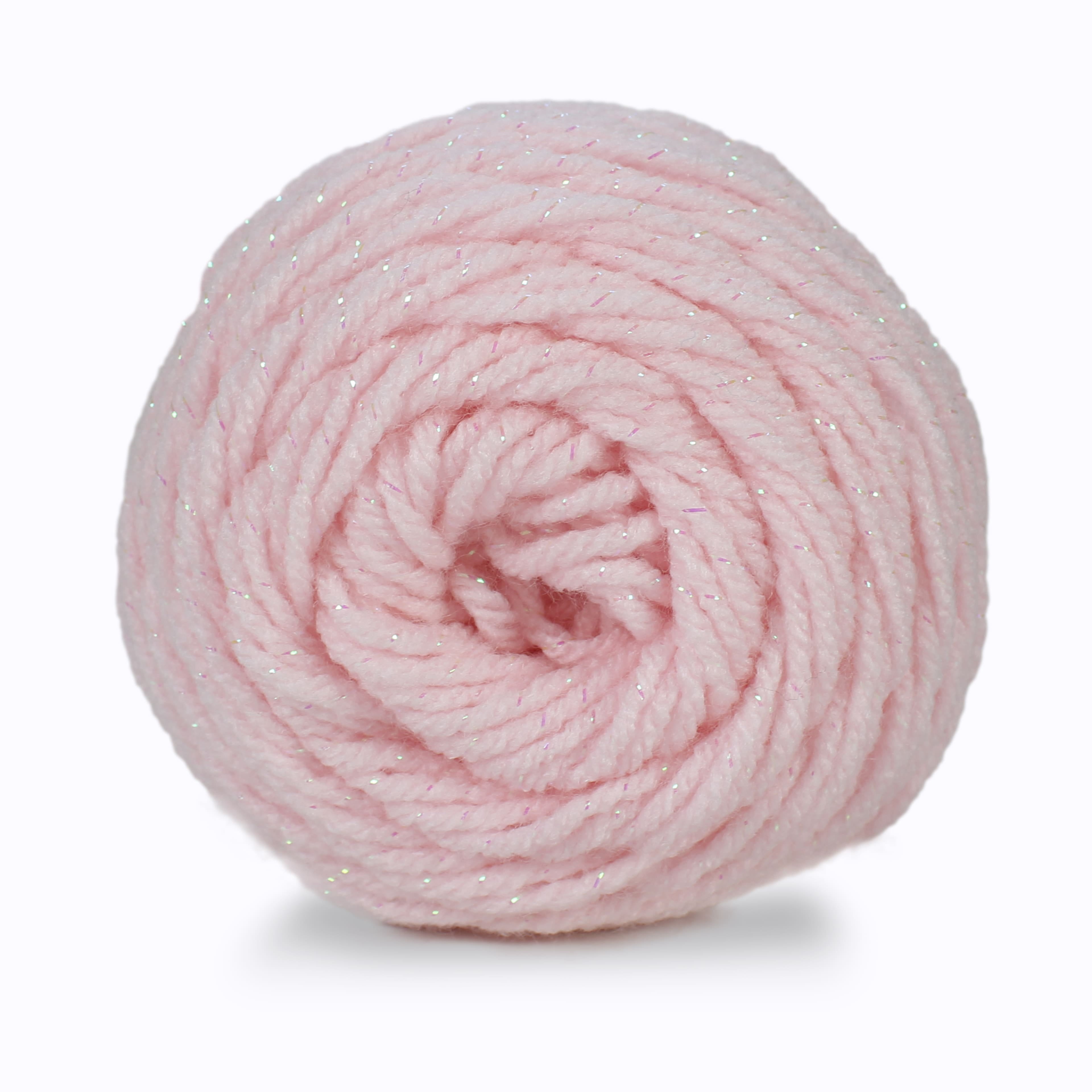 Big Twist Twinkle Yarn, Medium Worsted Sparkle Acrylic Blend, Assorted Colors, 6 oz. Skein, 6-Pack