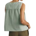 thumbnail image 4 of Womens Peplum Babydoll Tank Tops Summer Sleeveless Loose T Shirts Casual Shirred Flowy Tops, 4 of 7