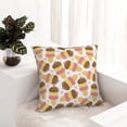 thumbnail image 6 of Pofeuu Cute Ice Cream Print Double-sided plush pillowcase Square Throw Pillow Covers Pillows Cover for Living Room Bedroom Sofa Couch Cushion Cover（No pillow core）-18"x18", 6 of 7
