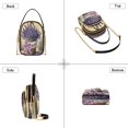 thumbnail image 4 of Leather Handbag Crossbody Bag A Basket Of Purple Lavender, 4 of 7