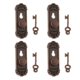 thumbnail image 2 of Cerraduras de Puerta de Hardware de Casa de Muñecas 1/12 con Llaves Bronce 4 Piezas Perfecl, 2 of 8