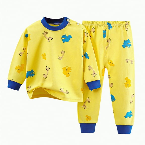 HCNTES Baby Boy Girl Christmas Pants Outfits Long Shirts Santa Sweatshirt Pants Xmas Fall Christmas Clothes Set(1-2 Years,Yellow#7)