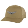 thumbnail image 6 of Army Aviation Hat - Military Trucker Hat with Embroidered Pilot Wings | Veteran Snapback Cap (Olive), 6 of 9