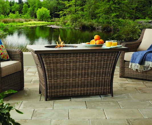 Better Homes Gardens Metal Hawthorne Gas Fire Pit Brown Brickseek