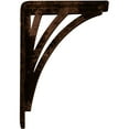 thumbnail image 4 of Ekena Millwork 1 1/2"W x 5 1/2"D x 8"H Nevio Wrought Iron Bracket, (Single center brace), Antiqued Copper, 4 of 7