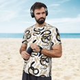 thumbnail image 4 of Wukai Snake Print Men's Short-Sleeved Mesh T-Shirt,Quick-Dry Short Sleeve Workout T-Shirt-, 4 of 8