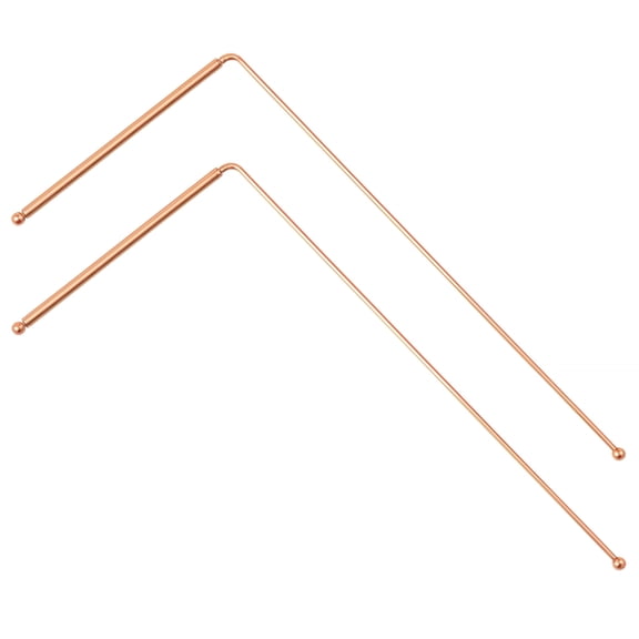 AEVXKHI 2PCS Copper Dowsing Rods, 2PCS Divining Rods, for Hunting Tools, Divining Water, Treasure, Buried Items Etc