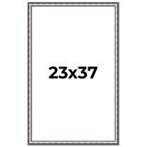 23x37 Frame Silver Real Wood Picture Frame Width 1.125 Inches | Interior Frame Depth 0.5 Inches |