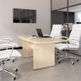 thumbnail image 2 of Pemberly Row 72W Wood Office Conference Table with Wooden Base in Natural Elm, 2 of 7