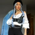 thumbnail image 1 of Corset en Cuir pour Femme, Bustier Court à Lacets, 1 of 11