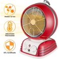 thumbnail image 1 of Space Heater for Office Electric Ceramic Space Heater with thermostat Portable for Home Personal Mini Electric Heater Overheat Protection 750W/1500W Fast Heating Fan,Red, 1 of 7