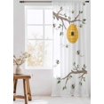 thumbnail image 3 of Sheer Curtains 84 Inches Long, Bees Branches Semi Sheer Curtains Light Filtering Window Treatment, Farmhouse Spring Botanical Watercolor Privacy Voile Drapes for Living Room Bedroom 52x84 Inch, 3 of 7