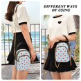 thumbnail image 6 of FORMRS Crossbody Bag for Women Quilted Travel Shoulder Cell Phone Purse with Chain Strap Handbag, Light Blue Checkered Heart, 6 of 7