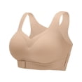thumbnail image 4 of TRUBKH Posture Support Bra Plus Size Athletic Tops Bralettes for Women Comfortable Sports Bras Push Up Bra Bralettes for Women with Support Sports Bra Cross Back Support Bra Beige 2XL, 4 of 9