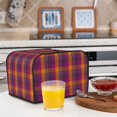 thumbnail image 6 of Haiem Orange and Purple Plaid Print Toaster Covers 4 Slice Wide Slot,Bread Dust Cover & Fingerprint Protection,Bread Machine Cover,Appliance Covers, 6 of 7