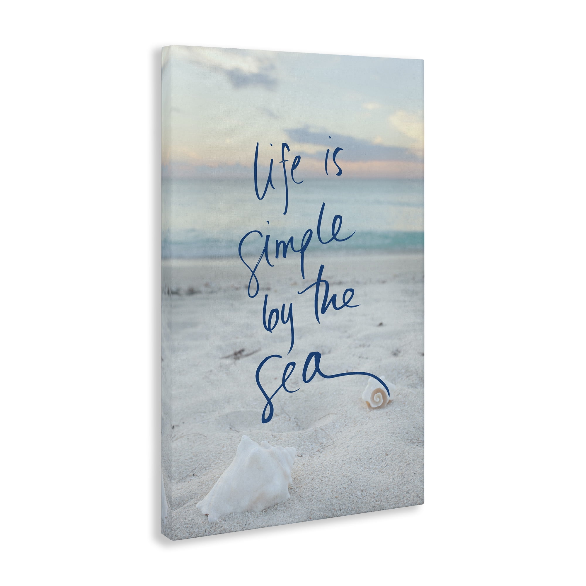 Stupell Industries Simple By The Sea Coastal Painting Gallery Wrapped Canvas Art Print Wall Art, 16 x 24