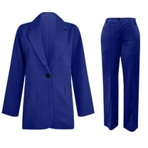 RQYYD Suits for Women 2023 Blazer Sets Women 2 Piece Outfits Business Casual Outfits 2023 Dressy Casual Pant Suits Plus Size Wide Pants Suit Set